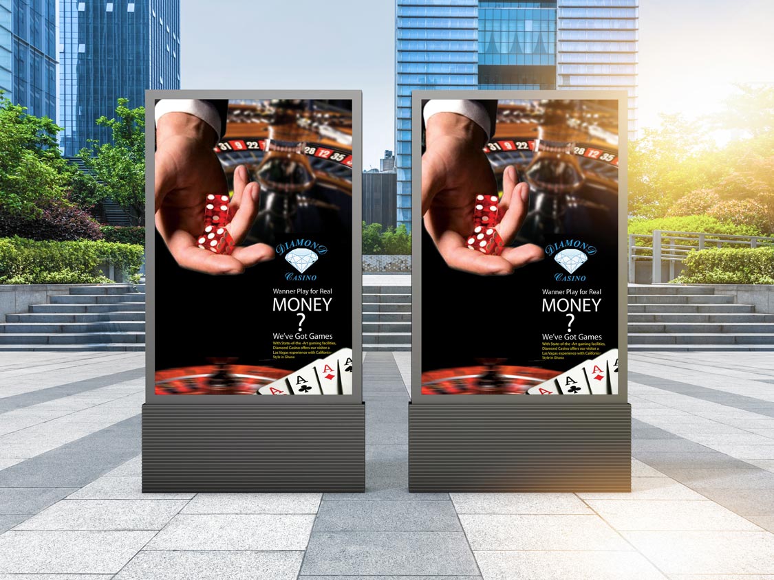 modern outdoor billboard poster mockup for advertisement