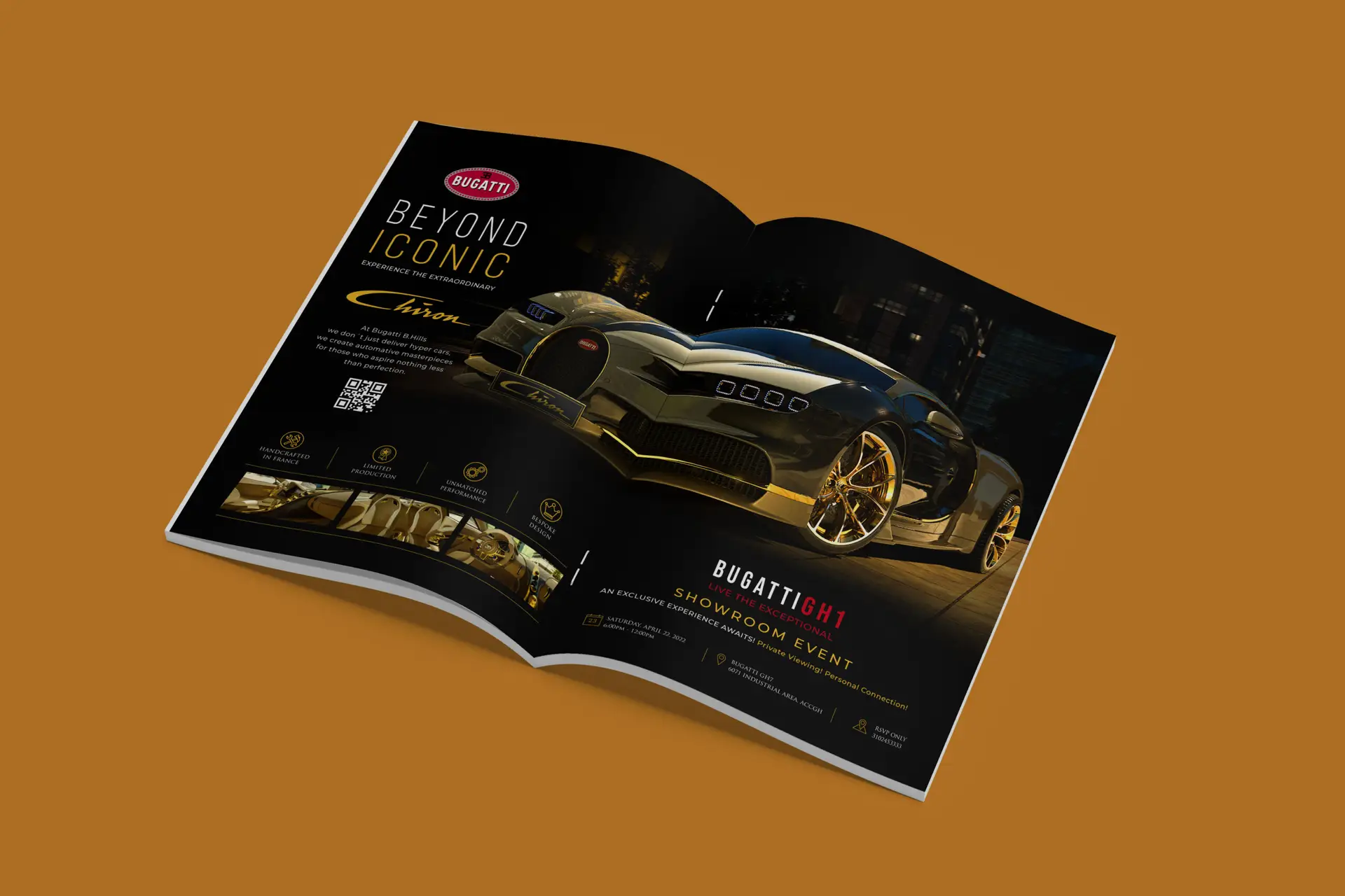 Portfolio double page mockup