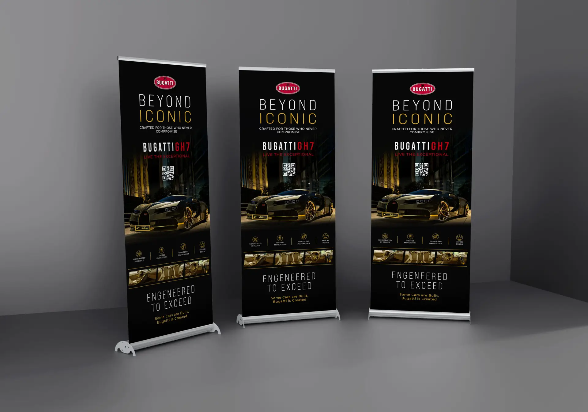 Portfolio roller banner mockup
