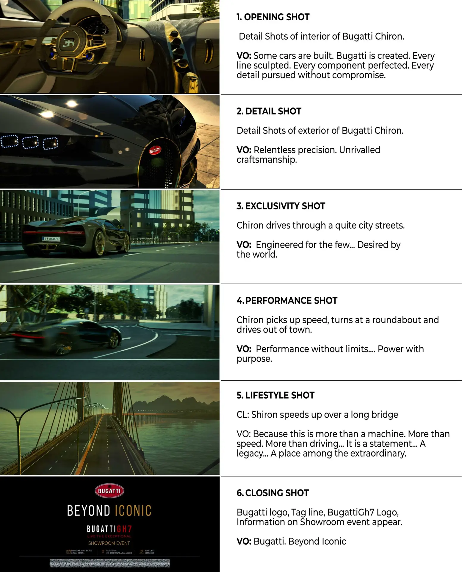 video ad storyboard